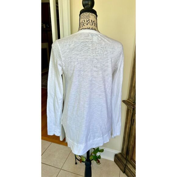 Sundance White Cotton Long Sleeve Tee - Picture 3 of 7